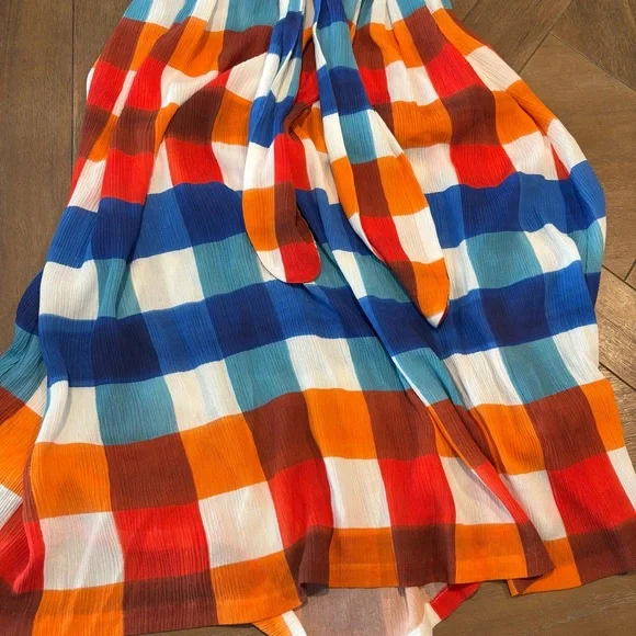 NWOT Mara Hoffman Swim Katinka Weave Colorful Plaid Maximalist Maxi Dress Sz S - Picture 15 of 15